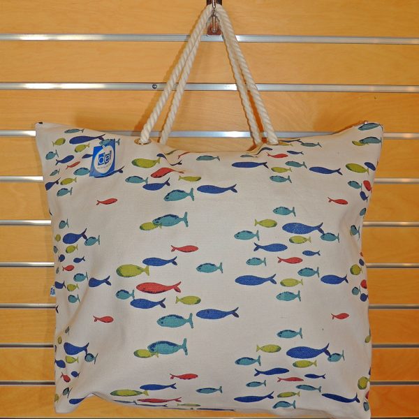 Fish Large Canvas Tote